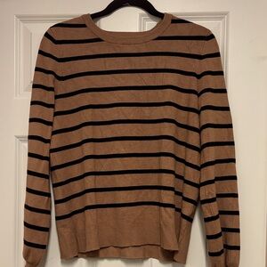 Black and Brown Striped crewneck Marled Reunited Clothing size L